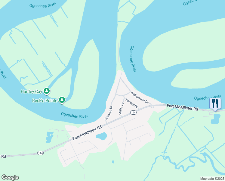 map of restaurants, bars, coffee shops, grocery stores, and more near 303 Warnell Drive in Richmond Hill