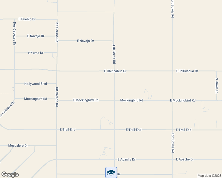map of restaurants, bars, coffee shops, grocery stores, and more near 13111 Ash Creek Road in Cochise County