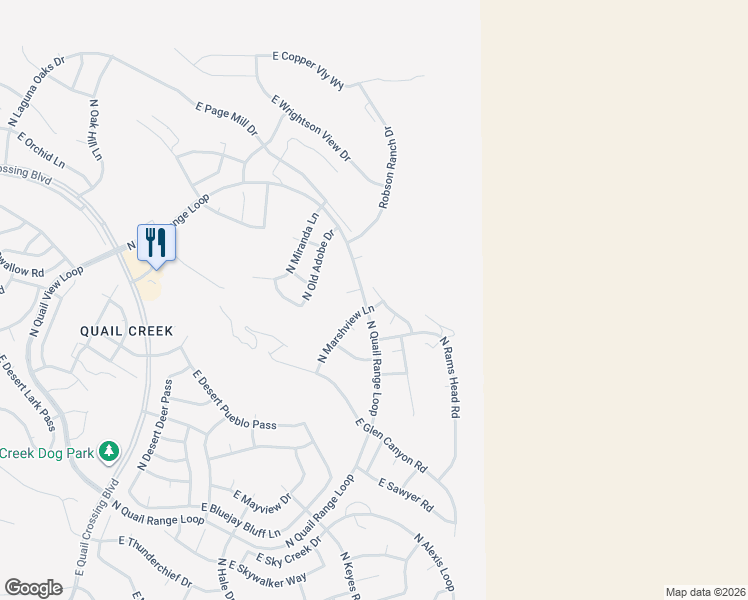 map of restaurants, bars, coffee shops, grocery stores, and more near 1357 North Boyce Avenue in Green Valley