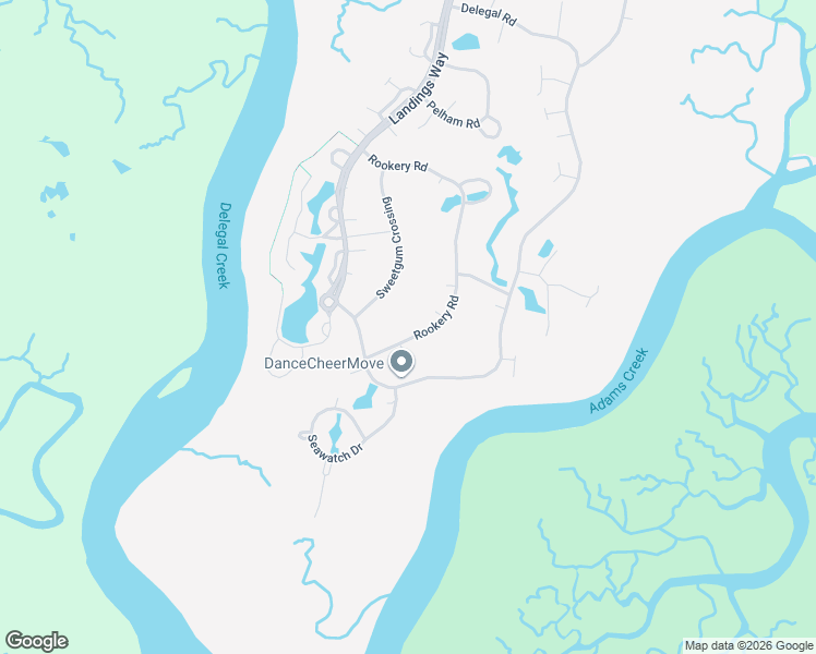 map of restaurants, bars, coffee shops, grocery stores, and more near 1 Windswept Lane in Savannah