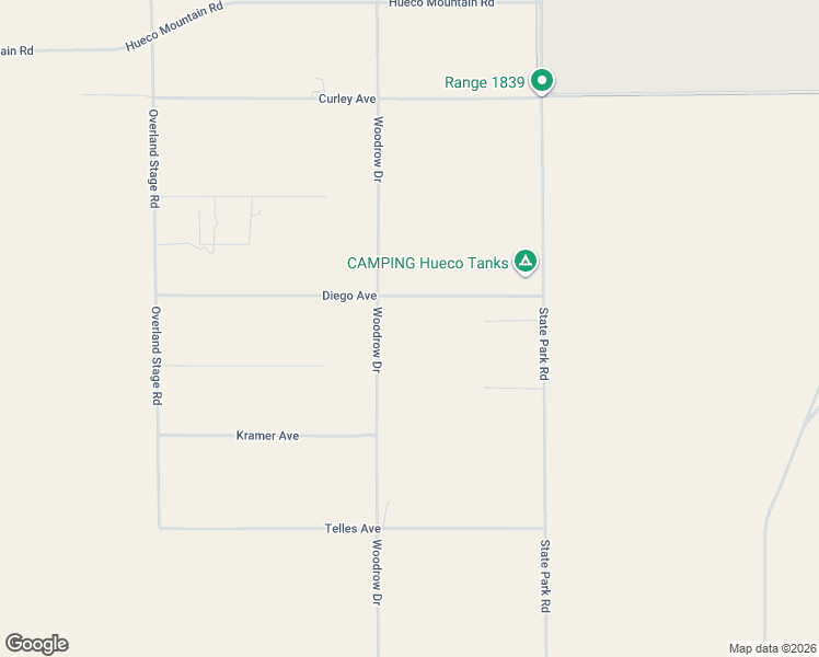 map of restaurants, bars, coffee shops, grocery stores, and more near Garcia Street in El Paso County
