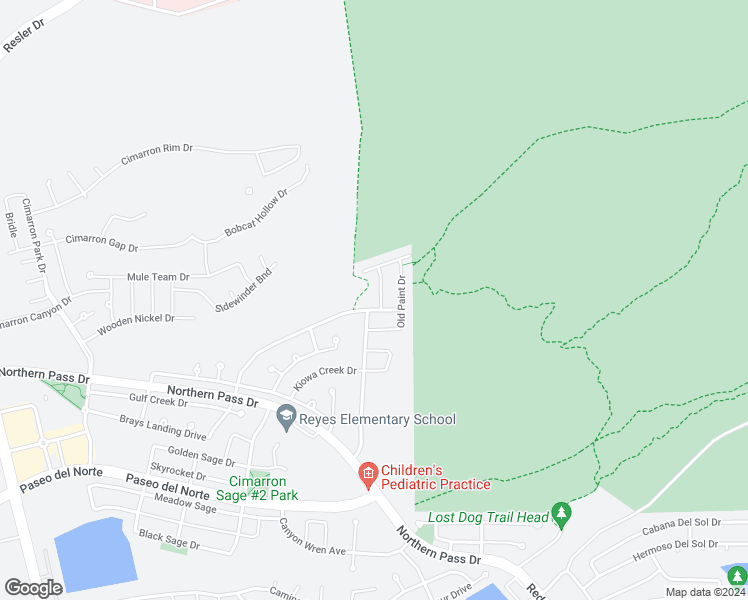 map of restaurants, bars, coffee shops, grocery stores, and more near 7244 High Plains Drive in El Paso