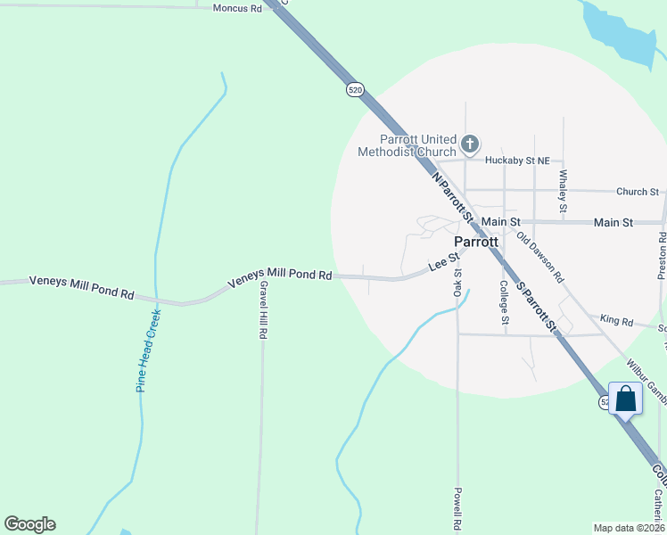 map of restaurants, bars, coffee shops, grocery stores, and more near 528-624 Veneys Mill Pond Road in Parrott