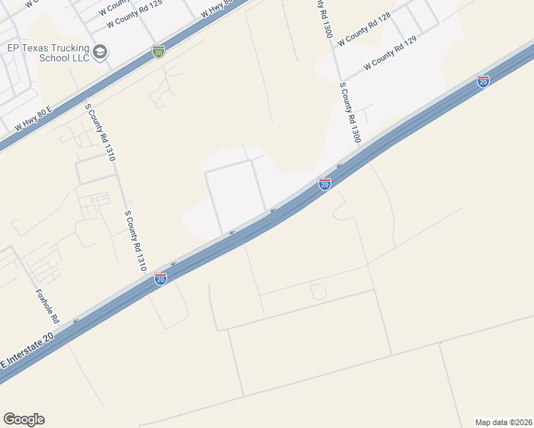 map of restaurants, bars, coffee shops, grocery stores, and more near 4922 South County Road 1303 in Odessa