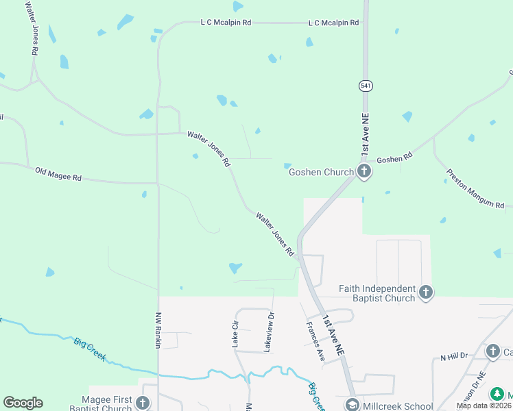map of restaurants, bars, coffee shops, grocery stores, and more near 144 Walter Jones Rd in Mendenhall