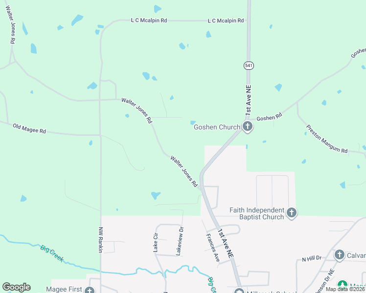 map of restaurants, bars, coffee shops, grocery stores, and more near 144 Walter Jones Road in Mendenhall