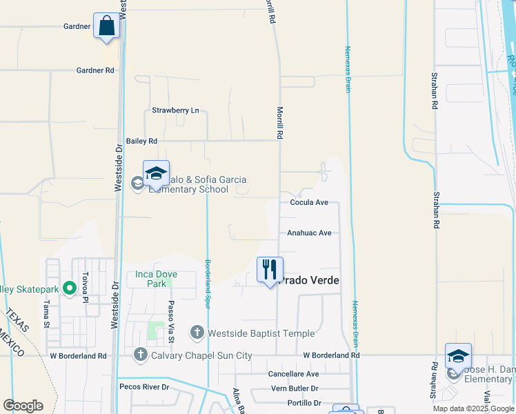 map of restaurants, bars, coffee shops, grocery stores, and more near 806 Smokey Ridge Court in El Paso