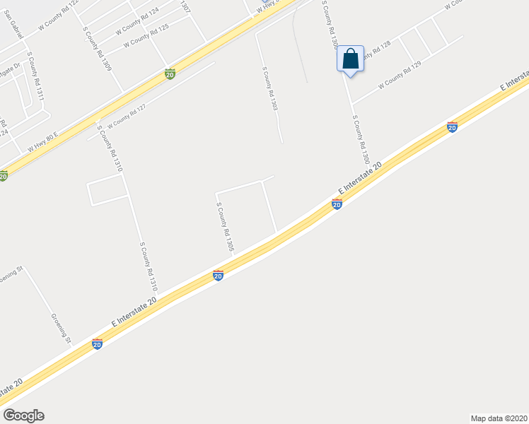 map of restaurants, bars, coffee shops, grocery stores, and more near 4922 South County Road 1303 in Odessa