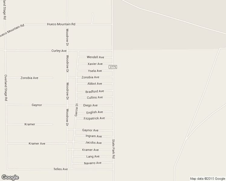 map of restaurants, bars, coffee shops, grocery stores, and more near Bradford Avenue in El Paso