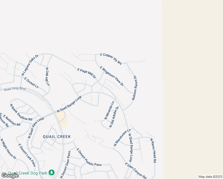 map of restaurants, bars, coffee shops, grocery stores, and more near 2471 East Page Mill Drive in Green Valley