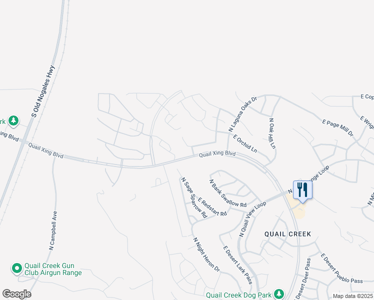 map of restaurants, bars, coffee shops, grocery stores, and more near 1715 North Coastland Court in Green Valley