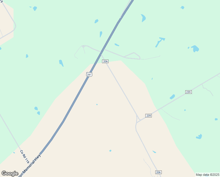 map of restaurants, bars, coffee shops, grocery stores, and more near 338 County Road 206 in Hico