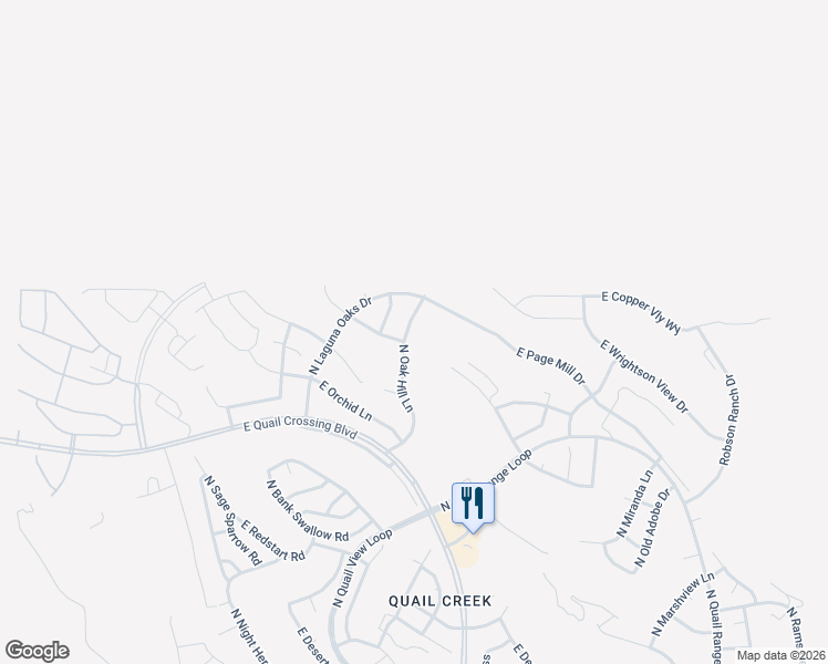 map of restaurants, bars, coffee shops, grocery stores, and more near 1876 North Oak Hill Lane in Green Valley