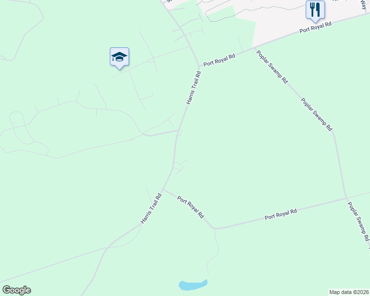 map of restaurants, bars, coffee shops, grocery stores, and more near 1689 Port Royal Road in Richmond Hill