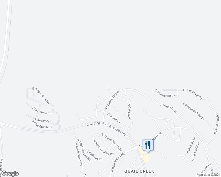 map of restaurants, bars, coffee shops, grocery stores, and more near 1909 East Orinda Lane in Green Valley