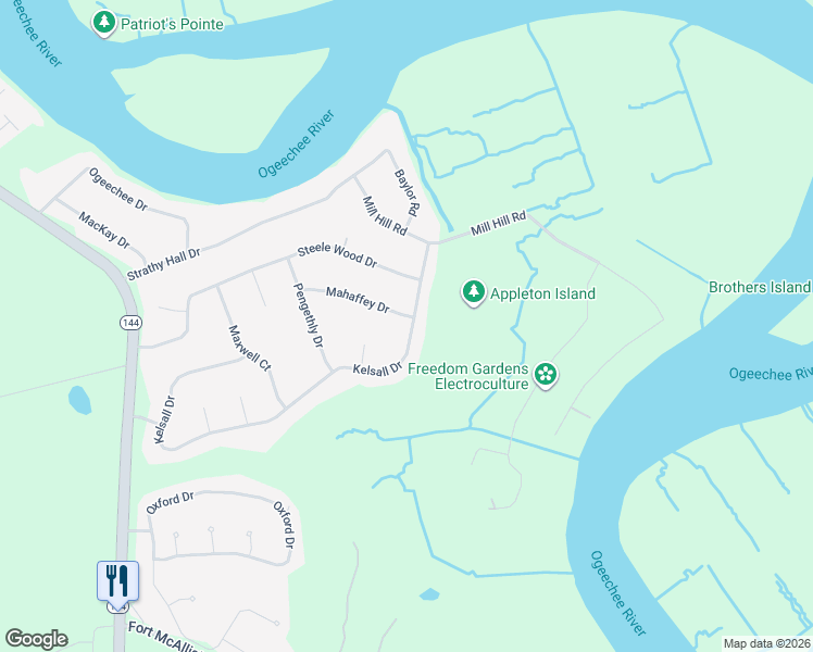 map of restaurants, bars, coffee shops, grocery stores, and more near 255 Mahaffey Drive in Richmond Hill