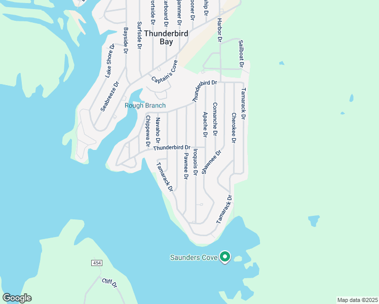 map of restaurants, bars, coffee shops, grocery stores, and more near 5210 Thunderbird Drive in May