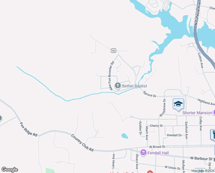 map of restaurants, bars, coffee shops, grocery stores, and more near 213 New Fort Browder Rd in Eufaula