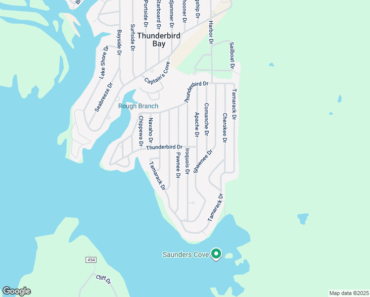 map of restaurants, bars, coffee shops, grocery stores, and more near 5210 Thunderbird Drive in May