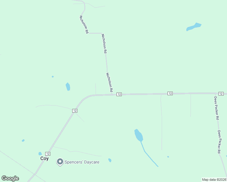 map of restaurants, bars, coffee shops, grocery stores, and more near 618-698 Nicholson Road in Coy