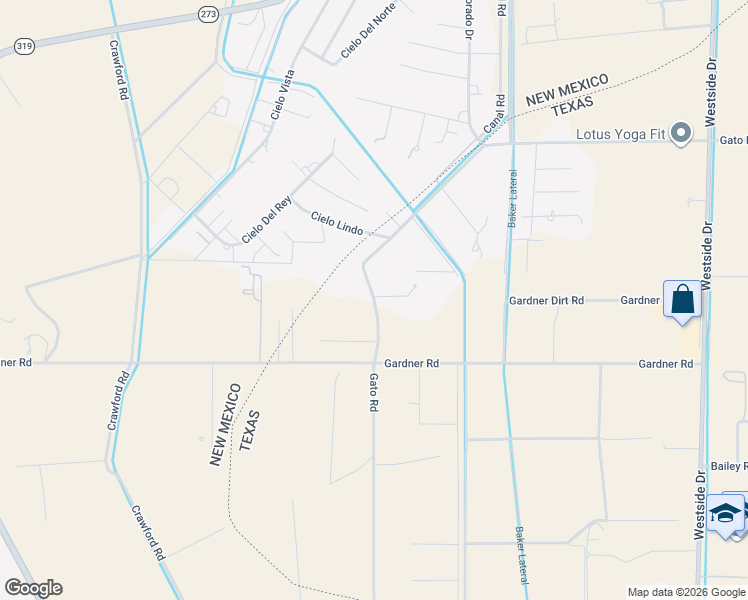 map of restaurants, bars, coffee shops, grocery stores, and more near 6750 Gato Road in El Paso
