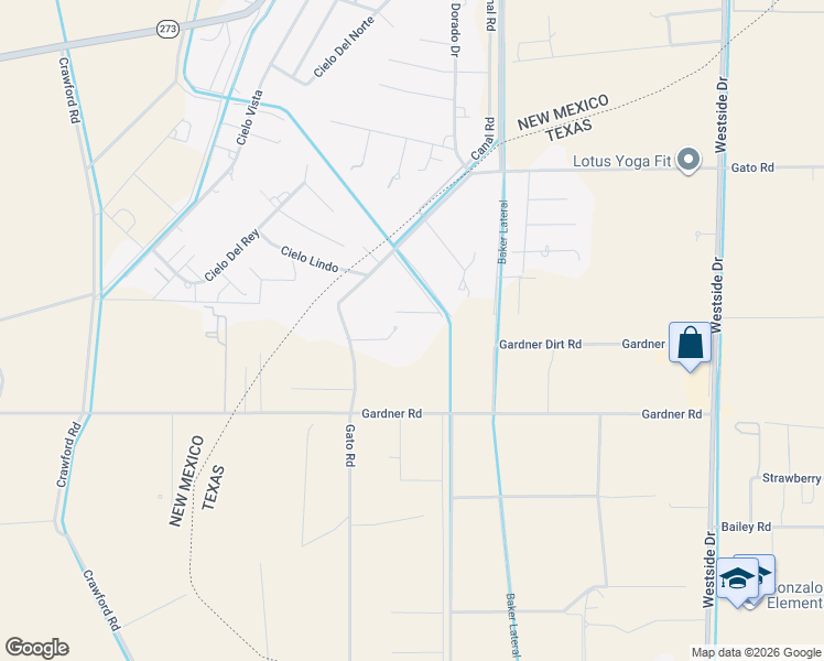 map of restaurants, bars, coffee shops, grocery stores, and more near 6750 Gato Road in El Paso