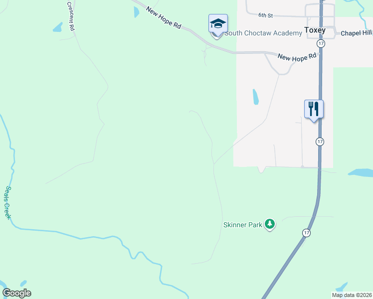 map of restaurants, bars, coffee shops, grocery stores, and more near 165 Live Oak Lane in Toxey