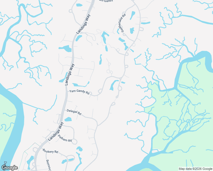 map of restaurants, bars, coffee shops, grocery stores, and more near 214 Yam Gandy Road in Savannah