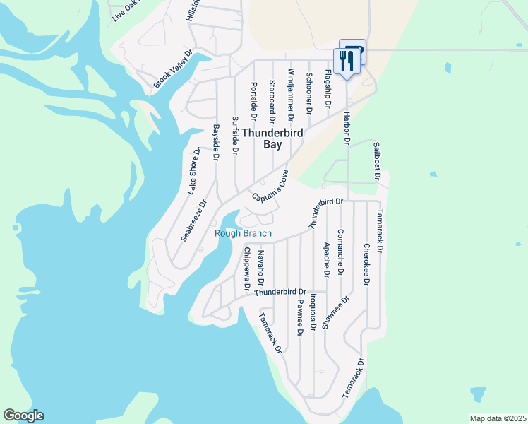 map of restaurants, bars, coffee shops, grocery stores, and more near 3190 Flying Bridge Drive in May