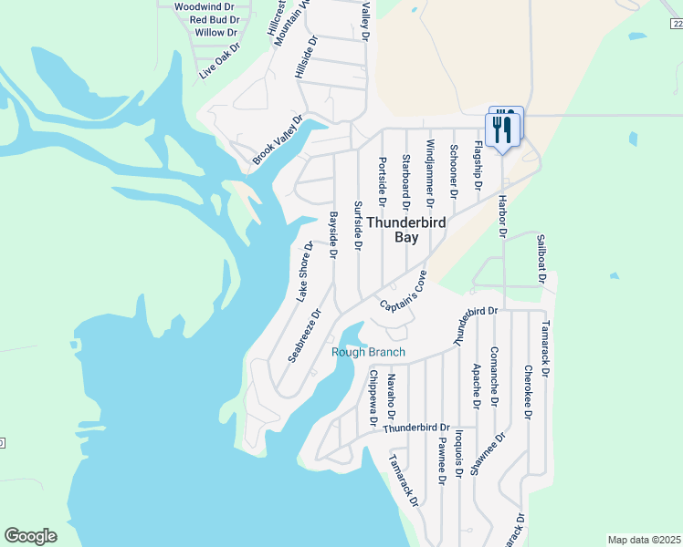 map of restaurants, bars, coffee shops, grocery stores, and more near 3000 Seabreeze Drive in May
