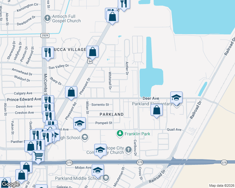 map of restaurants, bars, coffee shops, grocery stores, and more near 10172 Tuscany Street in El Paso