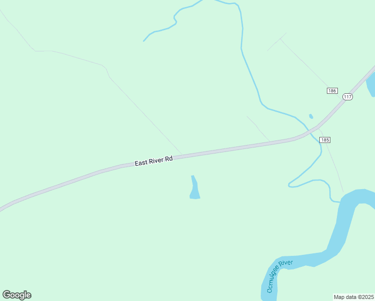 map of restaurants, bars, coffee shops, grocery stores, and more near 3439 East River Road in Lumber City