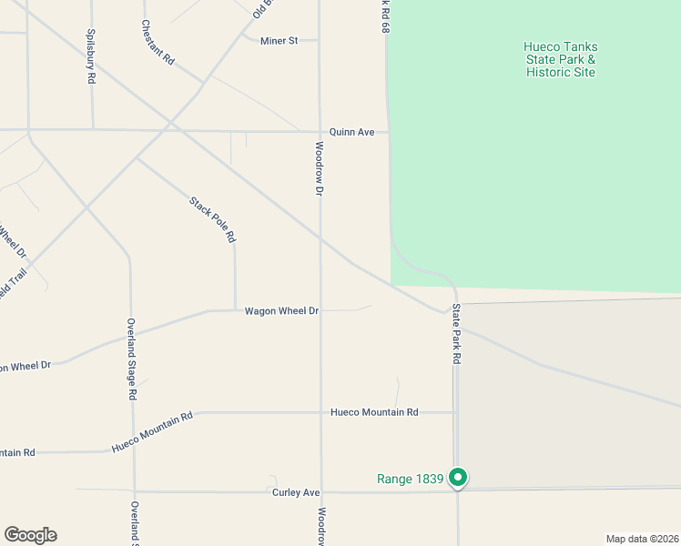 map of restaurants, bars, coffee shops, grocery stores, and more near 6910 Woodrow Drive in El Paso