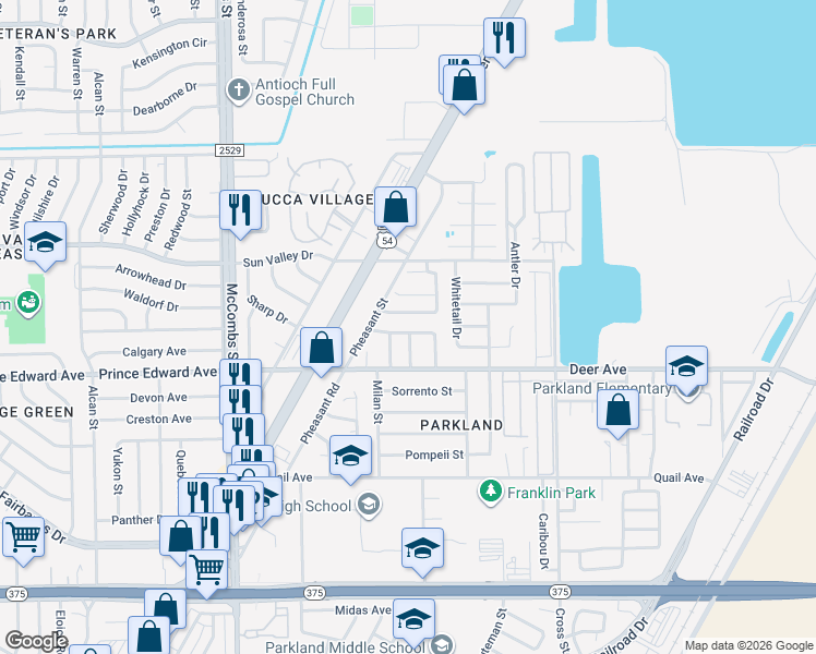 map of restaurants, bars, coffee shops, grocery stores, and more near 6027 Bridalveil Drive in El Paso