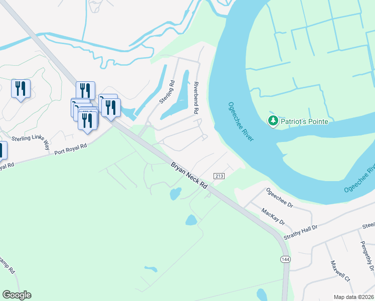 map of restaurants, bars, coffee shops, grocery stores, and more near 2203 River Oaks Drive in Richmond Hill