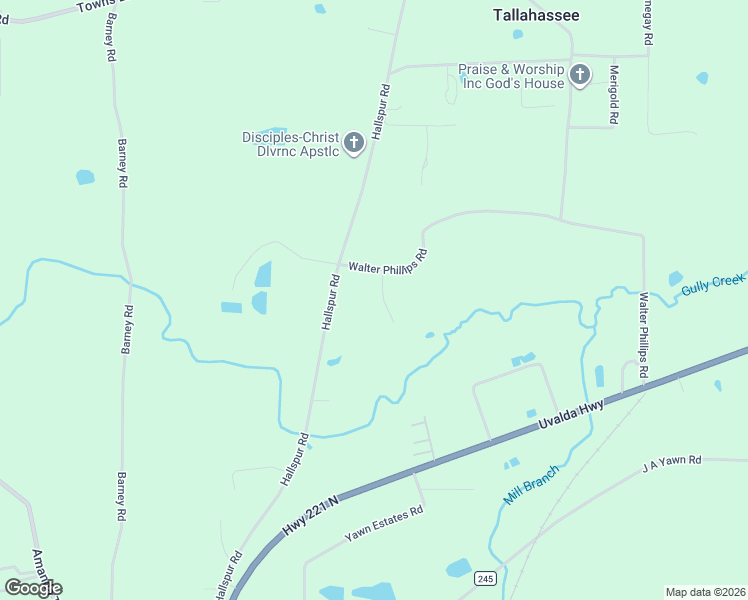 map of restaurants, bars, coffee shops, grocery stores, and more near 24 Leslie Lane in Hazlehurst