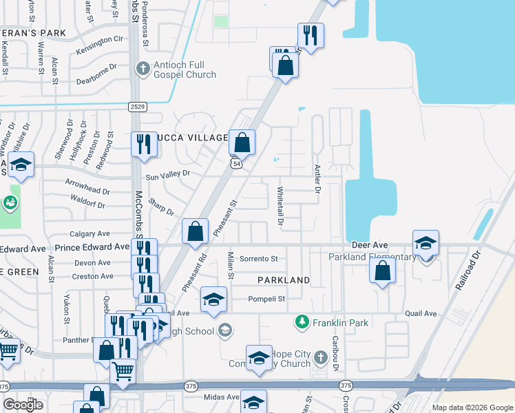 map of restaurants, bars, coffee shops, grocery stores, and more near 6027 Bridalveil Drive in El Paso