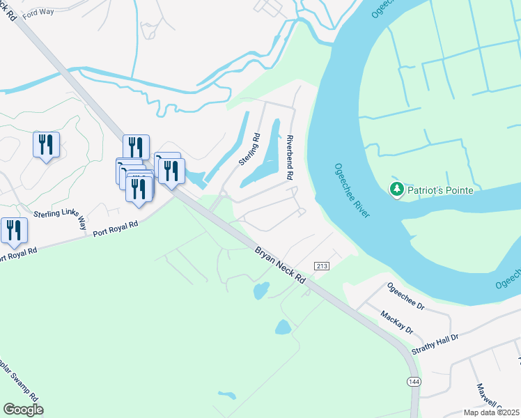 map of restaurants, bars, coffee shops, grocery stores, and more near 304 River Oaks Drive in Richmond Hill
