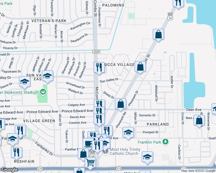 map of restaurants, bars, coffee shops, grocery stores, and more near 10243 Fertell Street in El Paso
