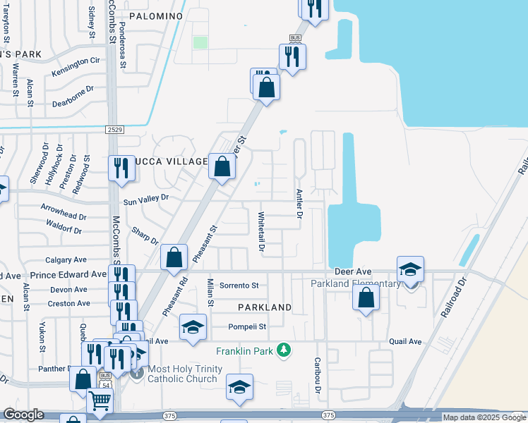 map of restaurants, bars, coffee shops, grocery stores, and more near 6001 Moose Ct in El Paso