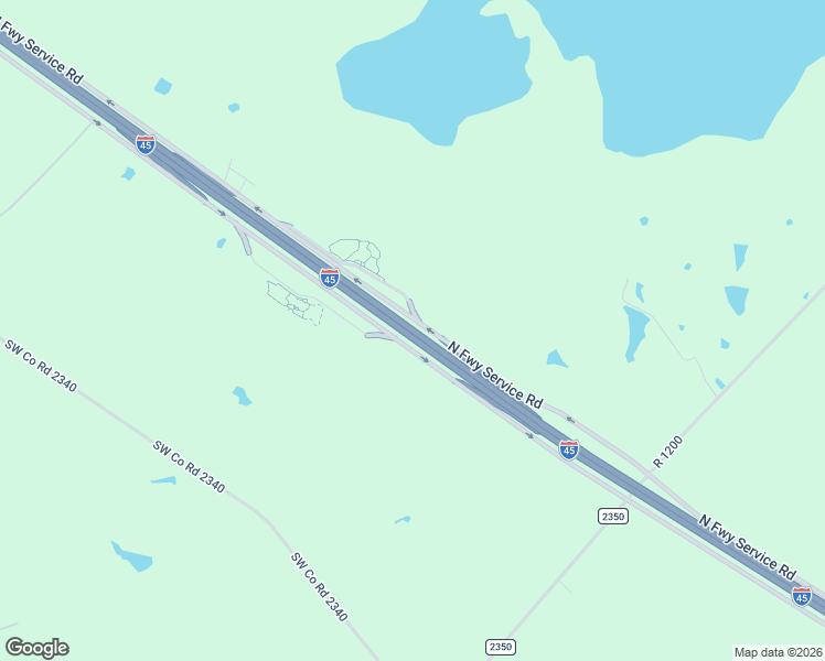 map of restaurants, bars, coffee shops, grocery stores, and more near Interstate 45 in Richland