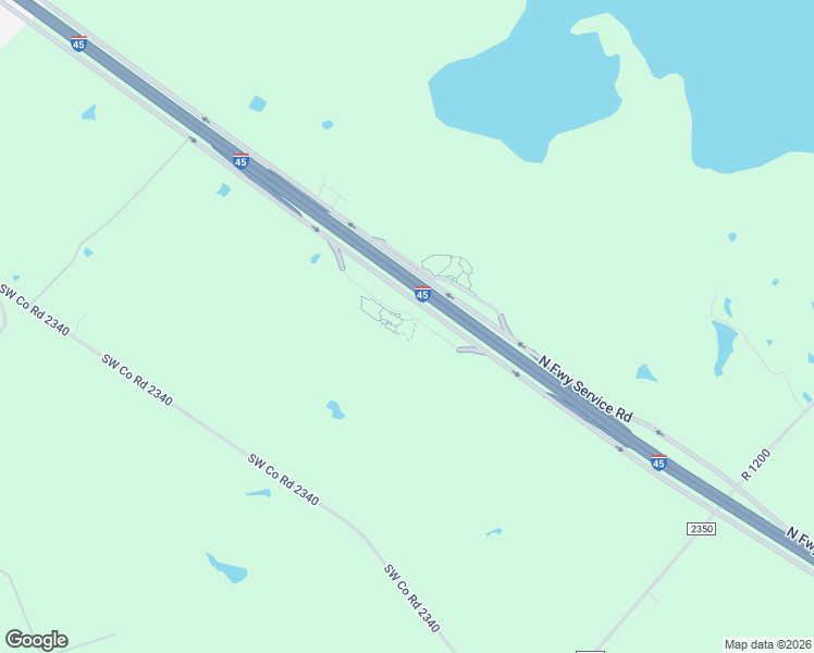map of restaurants, bars, coffee shops, grocery stores, and more near Interstate 45 Frontage Road in Richland