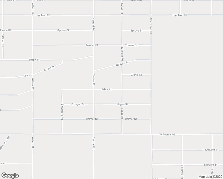 map of restaurants, bars, coffee shops, grocery stores, and more near Arbor Street in Cochise County
