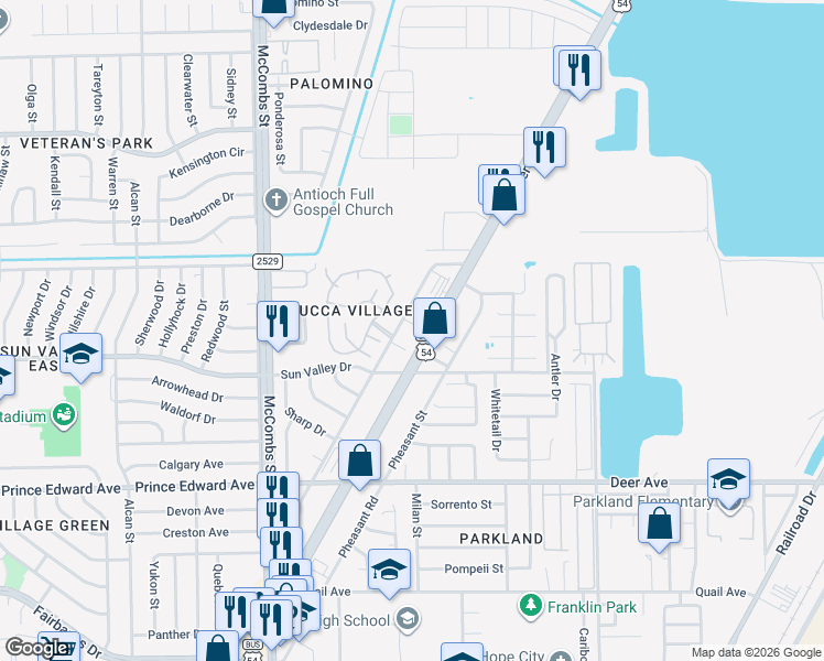 map of restaurants, bars, coffee shops, grocery stores, and more near 10308 U.S. 54 Business in El Paso