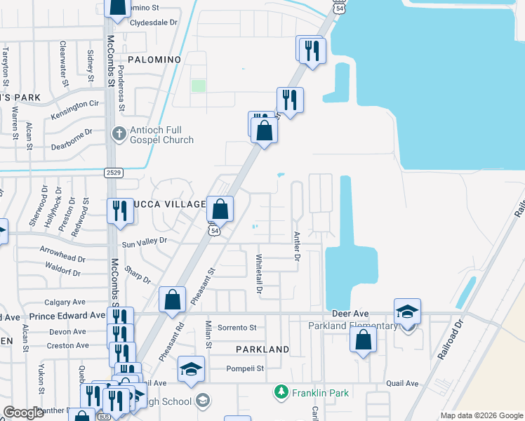map of restaurants, bars, coffee shops, grocery stores, and more near 6004 Pam McCall Lane in El Paso