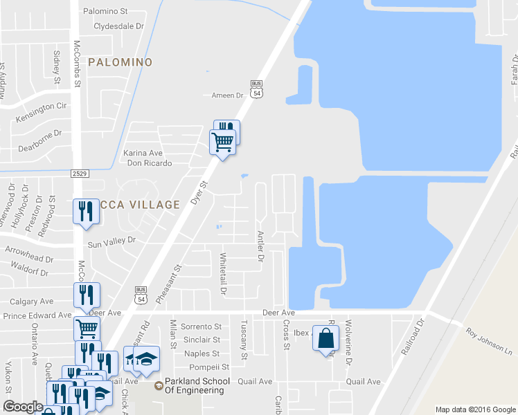 map of restaurants, bars, coffee shops, grocery stores, and more near 6121 Sun Valley Drive in El Paso