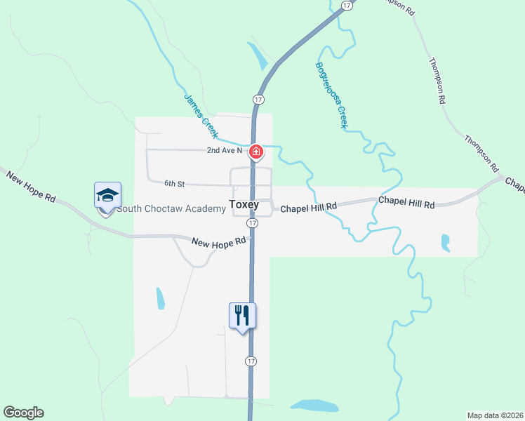 map of restaurants, bars, coffee shops, grocery stores, and more near 34 2nd Avenue South in Toxey