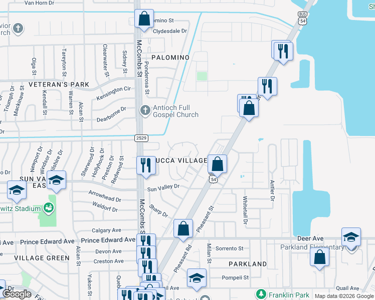 map of restaurants, bars, coffee shops, grocery stores, and more near 10333 Grouse Road in El Paso