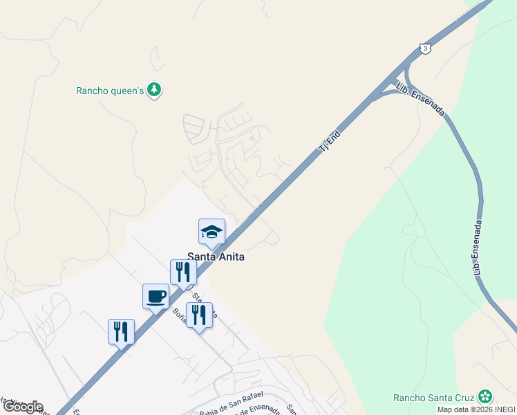 map of restaurants, bars, coffee shops, grocery stores, and more near Viñedos del Mar in El Sauzal de Rodríguez