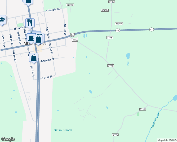 map of restaurants, bars, coffee shops, grocery stores, and more near in Mount Enterprise